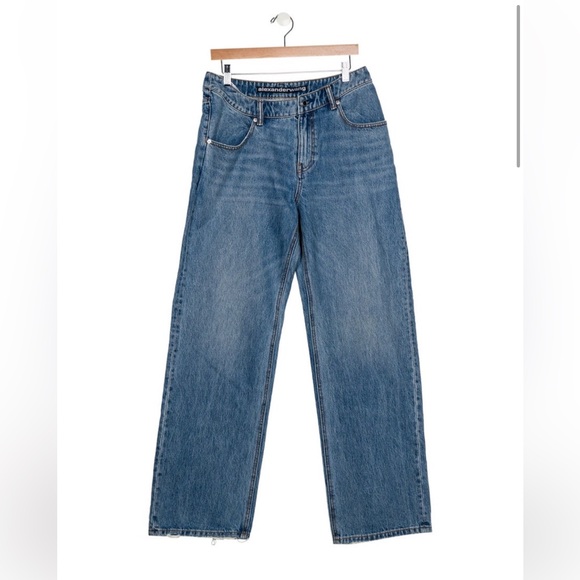 Alexander Wang Asymmetric Waistband Jeans in Vintage Light Indigo - Picture 4 of 5